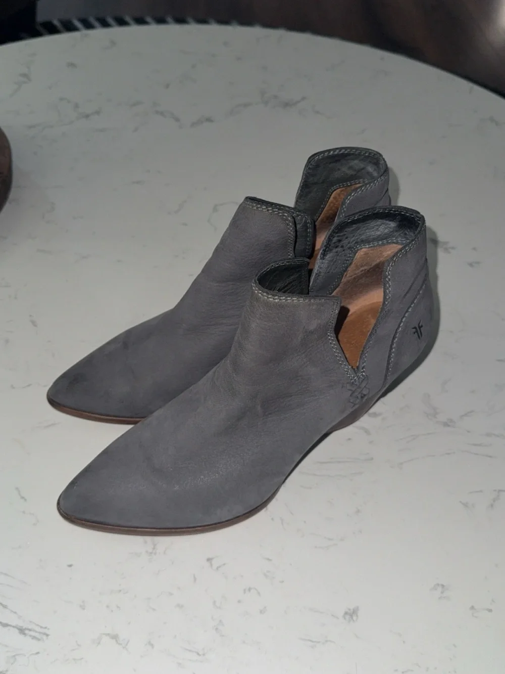 Frye Reina Cut Out Suede Point Sandals Size Women’s 7.5